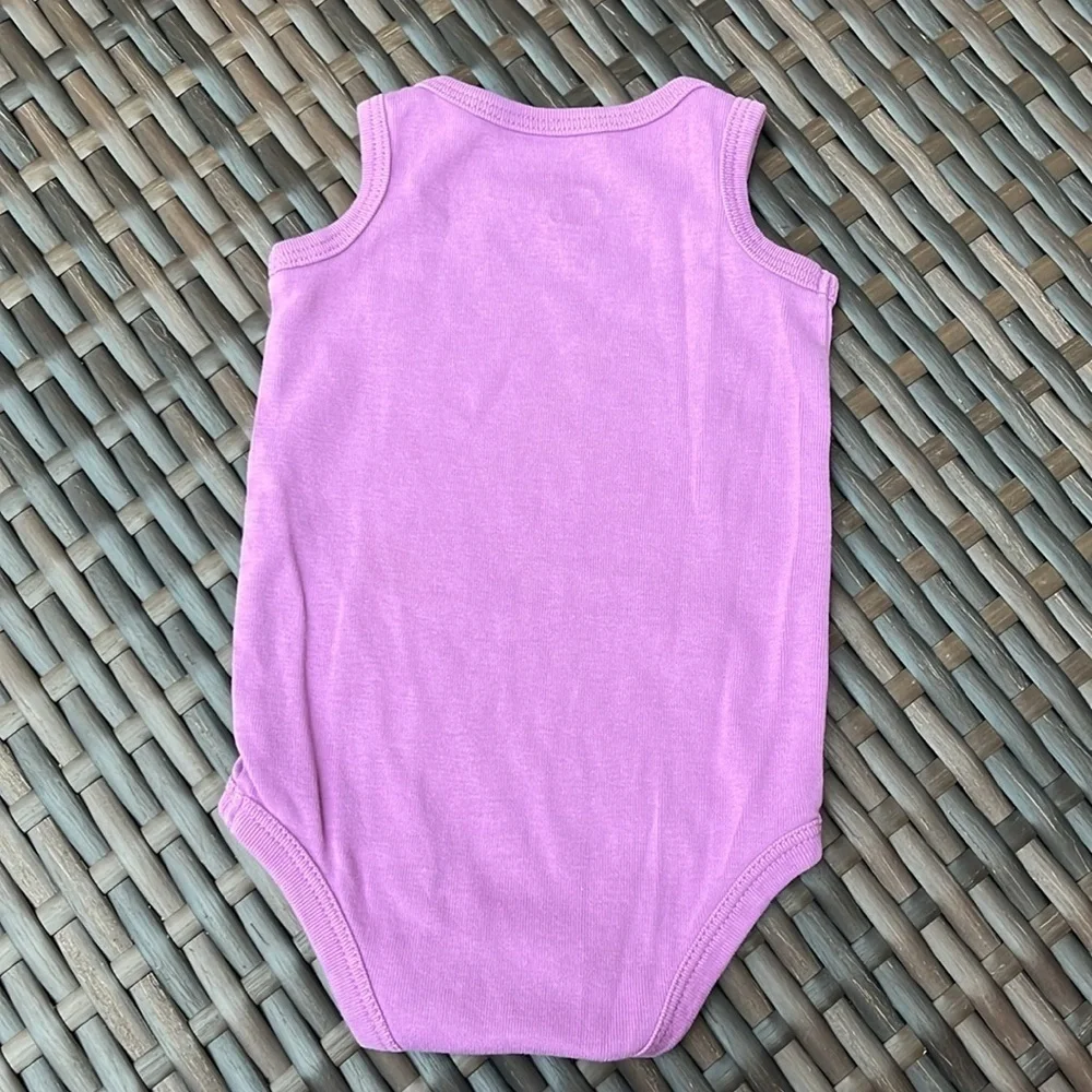 PRIMARY Infant Girls 0-3mo Sleeveless Bodysuit Cotton Purple EUC